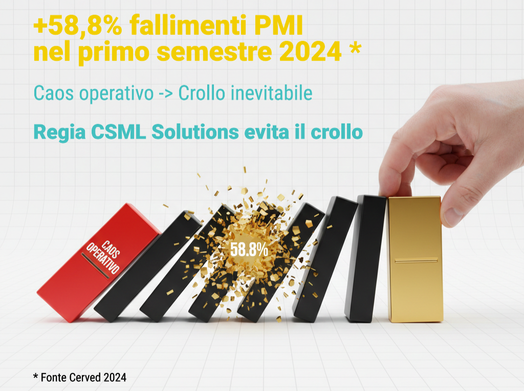 Statistiche fallimenti PMI Italia 2024 Cerved